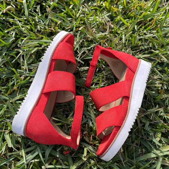 EILEEN FISHER keno platform sandals size 7 New - Picture 1 of 6